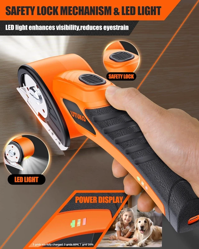 Alt view image 6 of 7 - 3500mAh Cordless Electric Cardboard Cutter Scissors