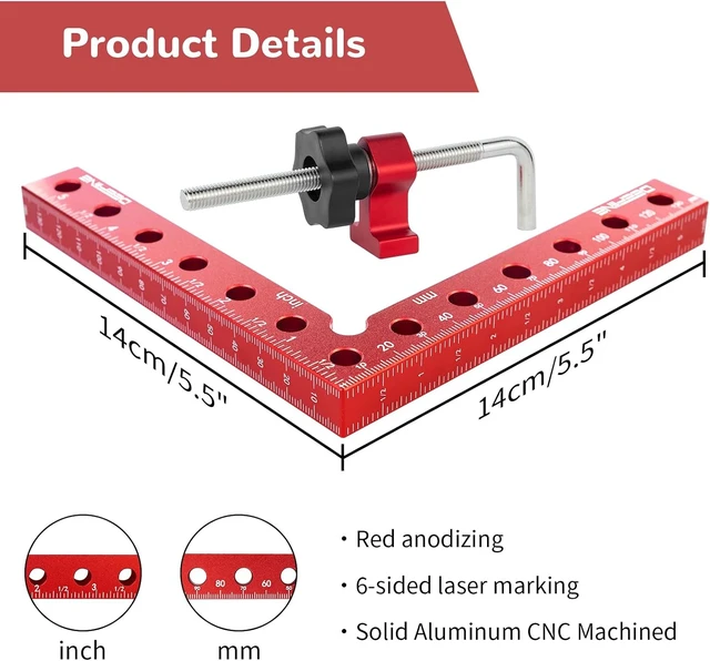 Alt view image 3 of 7 - 4-Pack 90 Degree Corner Clamps for Woodworking