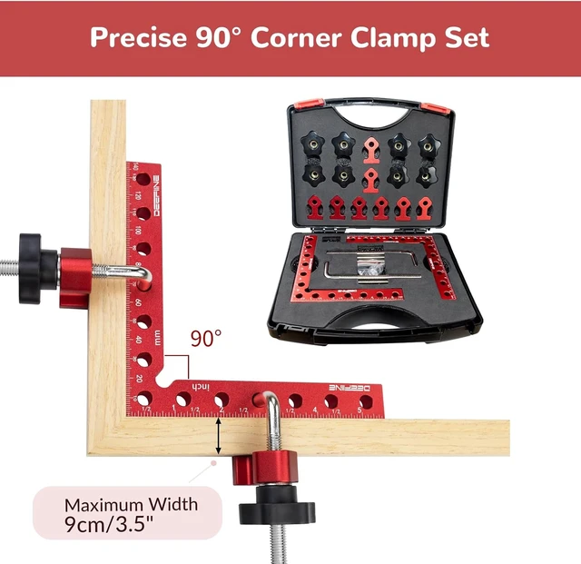 Alt view image 4 of 7 - 4-Pack 90 Degree Corner Clamps for Woodworking