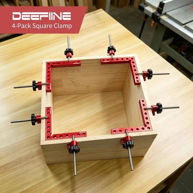 Alt view image 5 of 7 - 4-Pack 90 Degree Corner Clamps for Woodworking