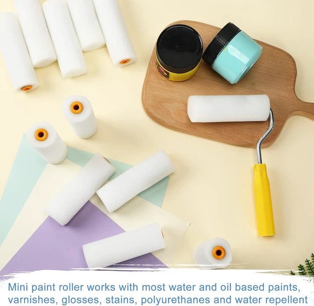 Alt view image 7 of 7 - 120 PCS 4 Inch High Density Foam Paint Roller Refills, Mini