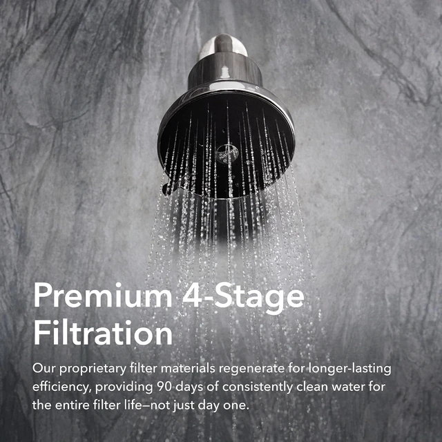 Alt view image 3 of 7 - AquaTru Advanced Shower Filter, Removes Hard Water Impurities for Healthier Skin, Scalp & Hair (Polished Chrome)