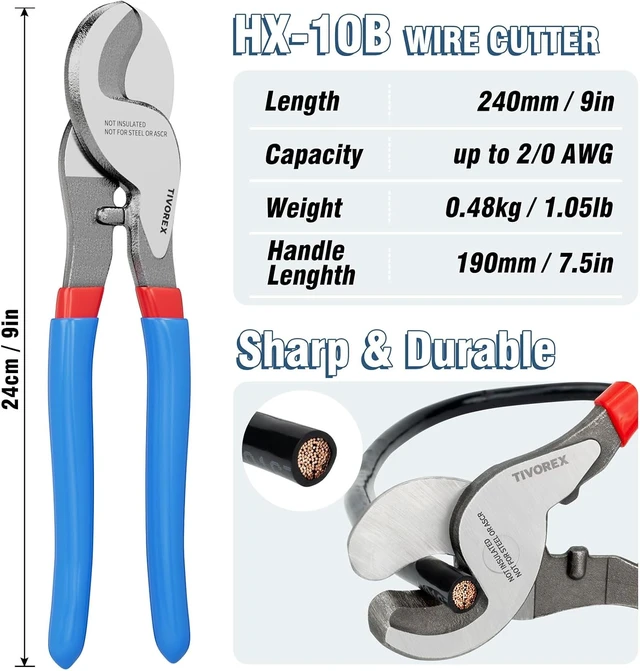 Alt view image 6 of 7 - Battery Cable Crimping Tool for AWG 10-1/0 Wire Lugs
