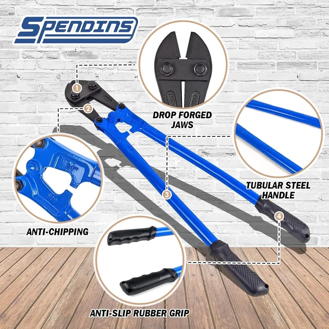 Alt view image 3 of 7 - 24 Inch Bolt Cutter with Drop Forged Cr-Mo Alloy Steel Blades