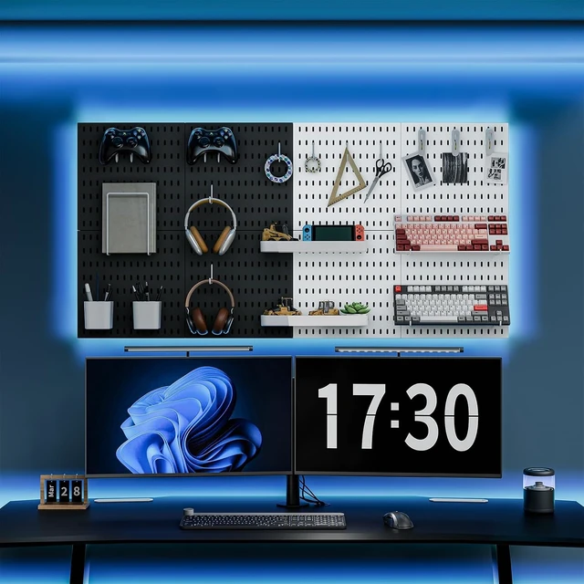 Alt view image 6 of 6 - 25.2" x 25.2" Pegboard Combination Kit, 4 Pegboards & 20 Hanging Accessories, Wall Mounted