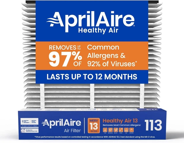 Main image of 113 MERV 13 Whole House Air Filter, 16x20x4 for Healthy Home Allergy (Pack of 1)