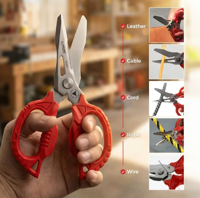 Alt view image 4 of 7 - 6.3" Multipurpose Stainless Steel Utility Scissors, Made in Japan