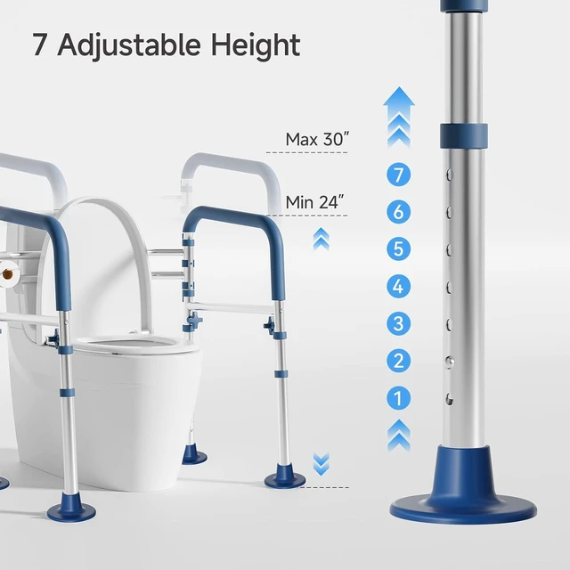 Alt view image 3 of 7 - Adjustable Toilet Safety Frame for Seniors