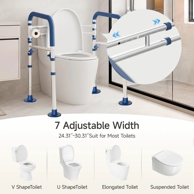 Alt view image 4 of 7 - Adjustable Toilet Safety Frame for Seniors