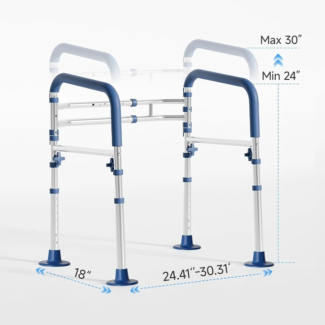 Alt view image 5 of 7 - Adjustable Toilet Safety Frame for Seniors