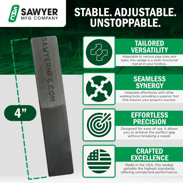 Alt view image 2 of 7 - Sawyer 4" Welding Wedge, Spacing Tool for Pipe Fit-Up Gap Adjustment