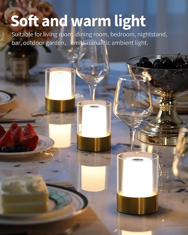 Alt view image 2 of 7 - 4" Bronze Cordless Rechargeable Outdoor Table Lamp, Set of 2