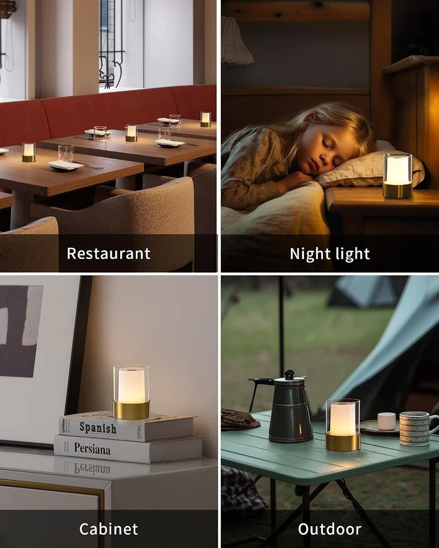 Alt view image 6 of 7 - 4" Bronze Cordless Rechargeable Outdoor Table Lamp, Set of 2