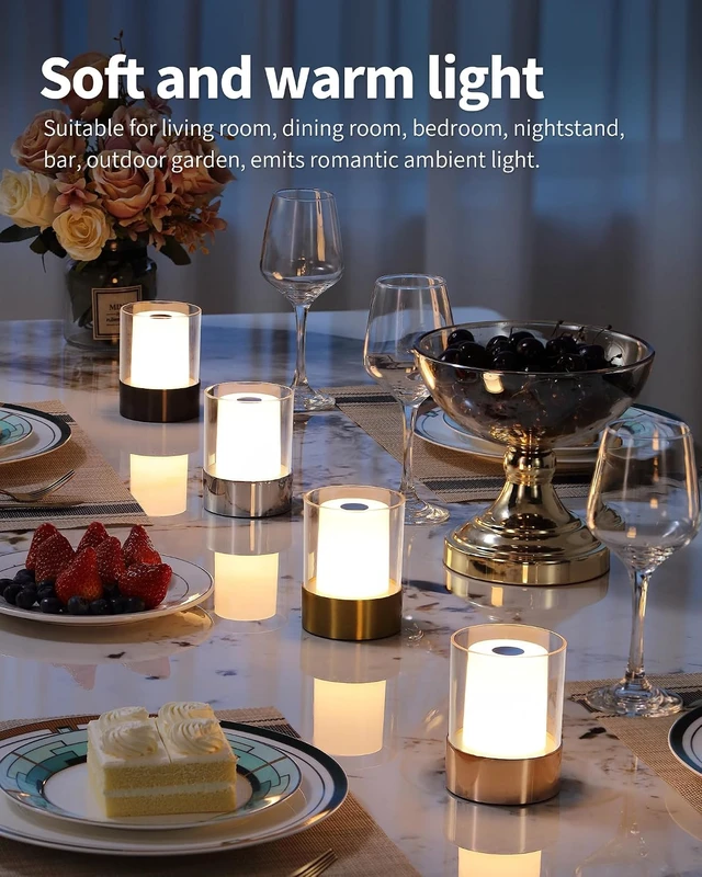 Alt view image 7 of 7 - 4" Bronze Cordless Rechargeable Outdoor Table Lamp, Set of 2