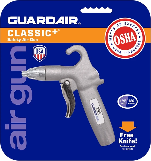 Alt view image 7 of 7 - 80WJ Whisper Jet Safety Gun with Volume Control, 1/4 Inch Inlet for Cleaning Benches & Machinery