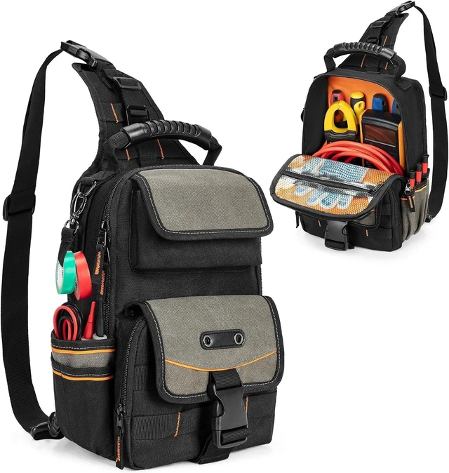 Main image of Zippered Electrician Tool Pouch Bag, HVAC Tool Organizer