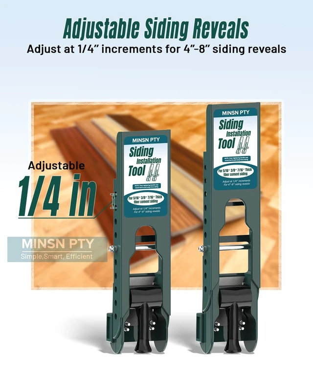 Alt view image 3 of 7 - Upgraded Siding Installation Tools, Adjustable Gauge for 5/16", 3/8" & 7/16" Fiber Cement Lap Siding, 2-Pack