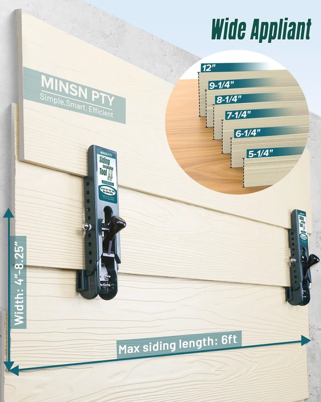 Alt view image 5 of 7 - Upgraded Siding Installation Tools, Adjustable Gauge for 5/16", 3/8" & 7/16" Fiber Cement Lap Siding, 2-Pack