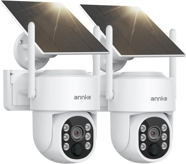 Main image of 4MP Wireless Solar Security Cameras for Outdoor, 2 Pack with Human Detection