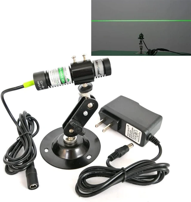 Main image of 532nm 5mW Green Laser Line Module Generator Projector Alignment Laser for Halloween Swamp, Pond, Portal, Haunted House & Sawmill Woodworks