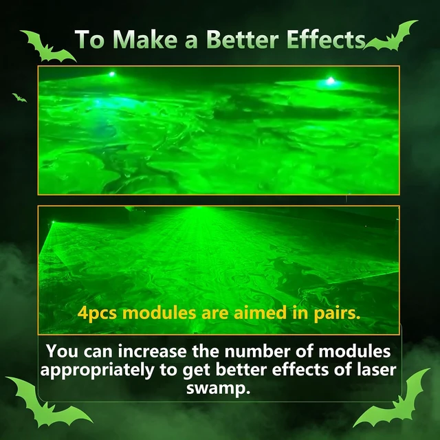 Alt view image 4 of 5 - 532nm 5mW Green Laser Line Module Generator Projector Alignment Laser for Halloween Swamp, Pond, Portal, Haunted House & Sawmill Woodworks