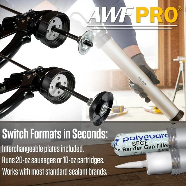 Alt view image 5 of 6 - 20 oz Sausage Caulking Gun, 18:1 Thrust Ratio