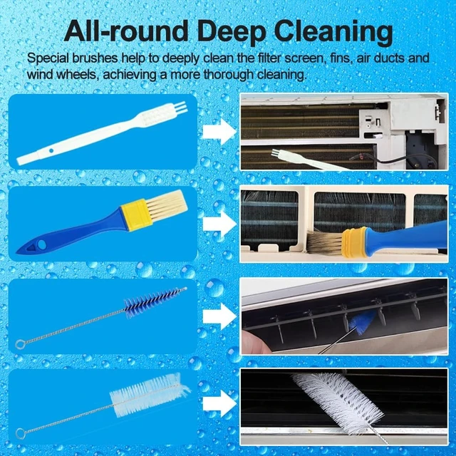 Alt view image 6 of 7 - AC Cleaning Bag with Support Rods & Strong Washing Tool Universal Air Conditioner Cleaning Kit, Mini Split Water Bag for Home AC Cleaning