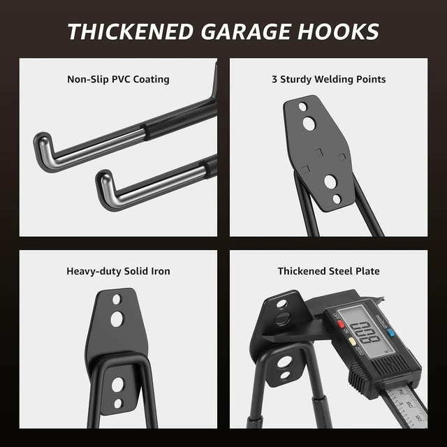 Alt view image 4 of 7 - Heavy Duty Garage Hooks for Storage & Hanging, 30-Pack