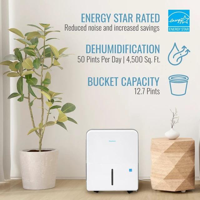 Alt view image 2 of 7 - 50 Pint Dehumidifier with Pump, Covers Rooms up to 4500 Sq Ft.