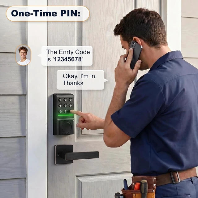 Alt view image 4 of 7 - ® Keyless Entry Deadbolt Offline Smart Keypad Door Lock with LED Indicator