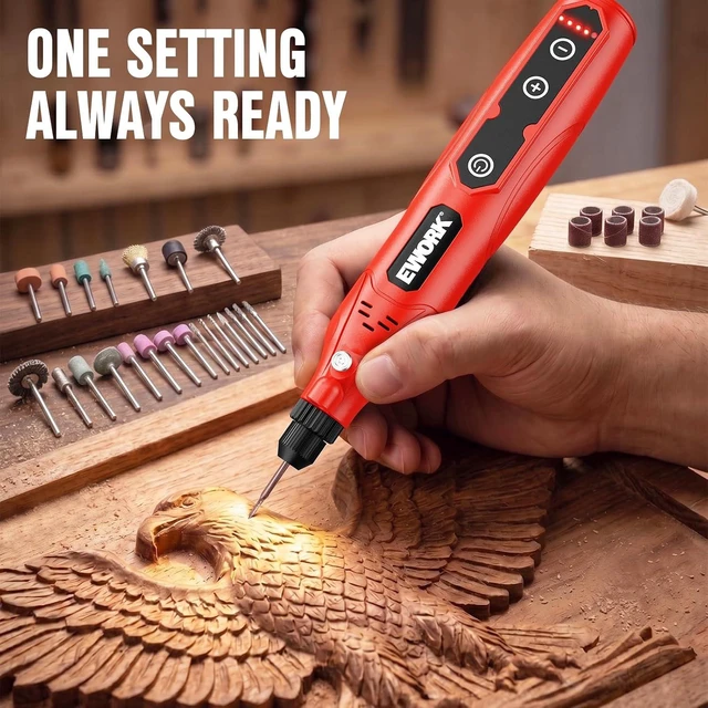 Alt view image 2 of 7 - 5-Speed Mini Rotary Tool Kit 448 PCS for DIY Enthusiasts