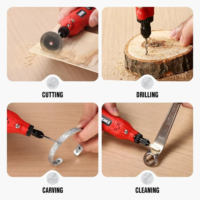 Alt view image 5 of 7 - 5-Speed Mini Rotary Tool Kit 448 PCS for DIY Enthusiasts