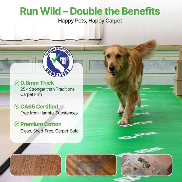 Alt view image 6 of 7 - Heavy-Duty Floor Protection, 39" x 100'