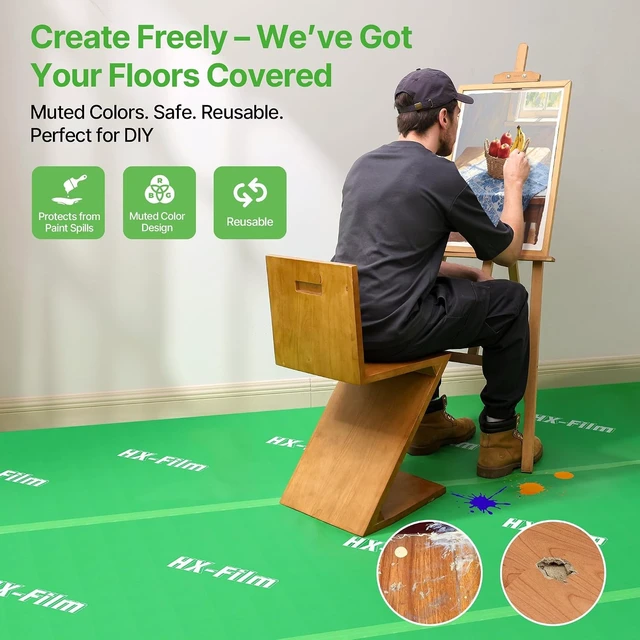Alt view image 7 of 7 - Heavy-Duty Floor Protection, 39" x 100'