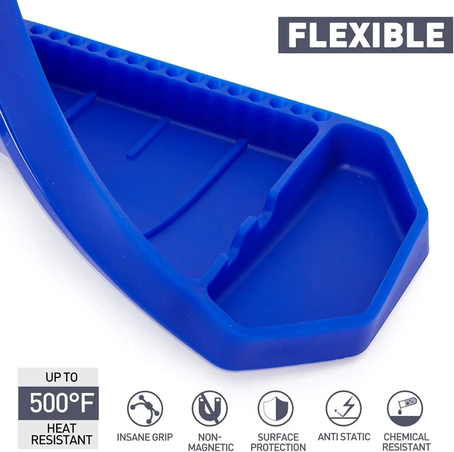 Alt view image 4 of 7 - 3-Pack Large Non-Slip Flexible Silicone Tool Tray Mechanic Tool Mat, Grip Mats, Organizer, Storage & Holder, No Magnets, Christmas & Father's Day Gift for Men