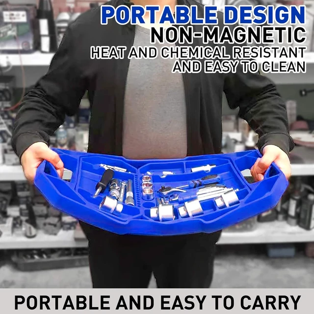 Alt view image 5 of 7 - 3-Pack Large Non-Slip Flexible Silicone Tool Tray Mechanic Tool Mat, Grip Mats, Organizer, Storage & Holder, No Magnets, Christmas & Father's Day Gift for Men