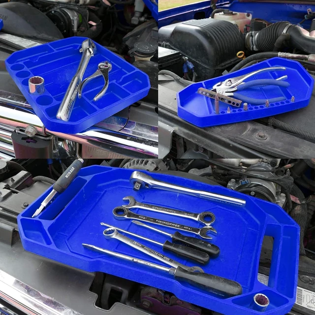 Alt view image 6 of 7 - 3-Pack Large Non-Slip Flexible Silicone Tool Tray Mechanic Tool Mat, Grip Mats, Organizer, Storage & Holder, No Magnets, Christmas & Father's Day Gift for Men