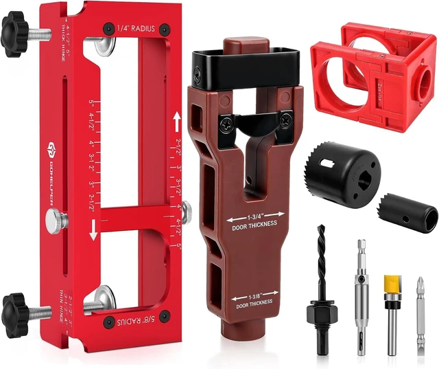 Main image of Door Hinge Jig & Template Kit for Door Lock & Latch Installation