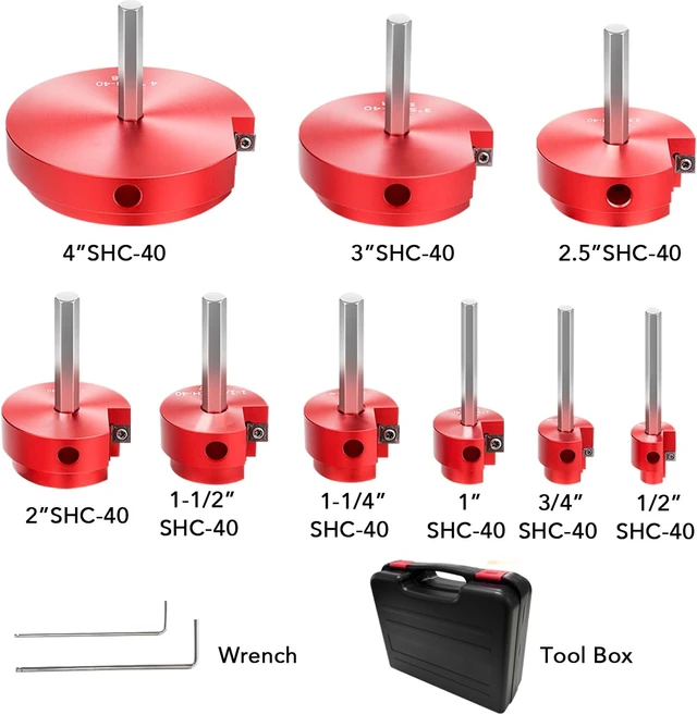Alt view image 2 of 7 - 9-Piece PVC Pipe Reamer Kit for 1/2" Drills 1/2" to 4" Inner Cutter Tool for PVC, CPVC, ABS, Conduit & Industrial Pipe, SCH40 Repairs & Pipe Fitting Saver