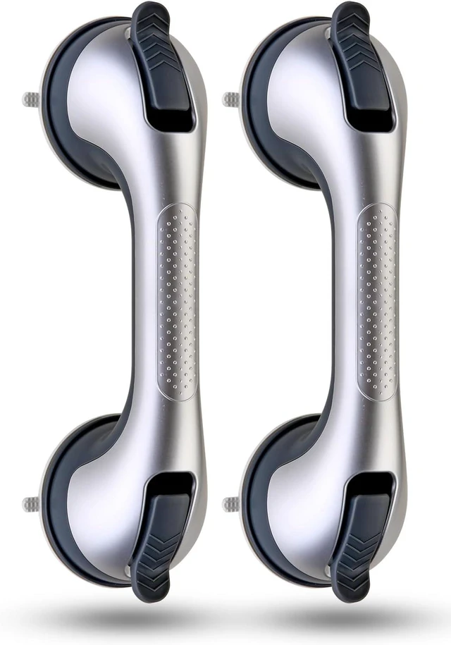 Main image of Suction Cup Shower Grab Bars 2 Pack for Seniors Bathtub Rail Handles