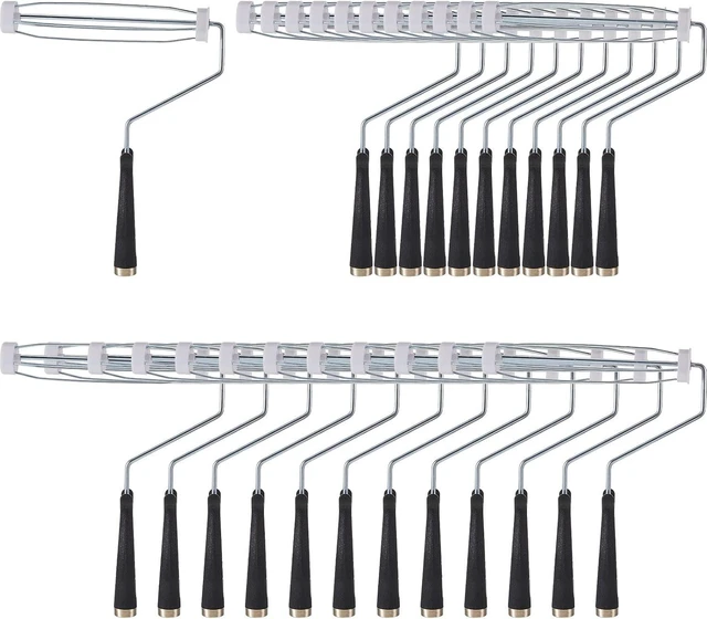 Main image of 24 Pcs 9 Inch Paint Roller Frames, 5-Wire, Black
