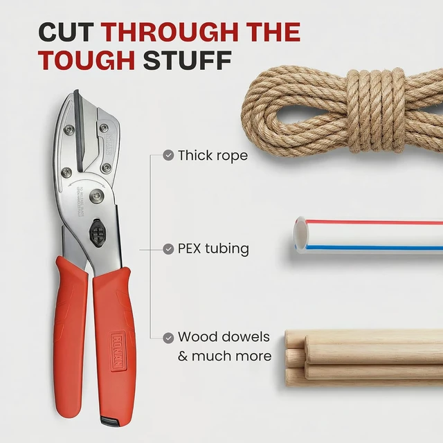 Alt view image 2 of 5 - Multi-Cut Utility Cutter with Quick Change Blade for Cable, Hose & DIY