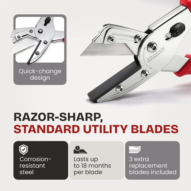 Alt view image 5 of 5 - Multi-Cut Utility Cutter with Quick Change Blade for Cable, Hose & DIY