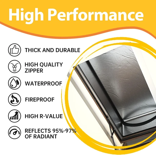 Alt view image 3 of 7 - Attic Stairs Insulation Cover 25"x54"x11" Pull Down Ladder Attic Door Cover for Garage, Easy Install with 400 Staples