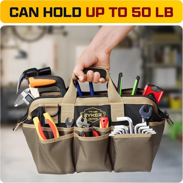 Alt view image 6 of 7 - Ryker 14'' Heavy Duty Tool Bag Organizer for Electricians & HVAC