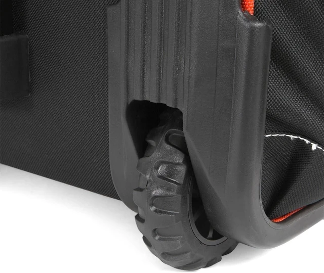 Alt view image 7 of 7 - 18-Inch Heavy Duty Rolling Tool Bag with Wheels & Telescoping Handle Durable Multi-Pocket Organizer for Electrical, Plumbing, HVAC & Mechanic Tools
