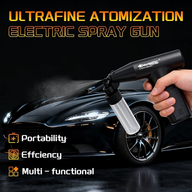 Alt view image 2 of 6 - Small Cordless Electric Paint Sprayer Gun for Cars, Cabinets, Paint Repair & DIY (1 Gear)