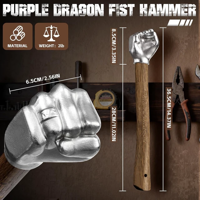 Alt view image 6 of 7 - 2 Lb Fist Hammer with Wooden Handle