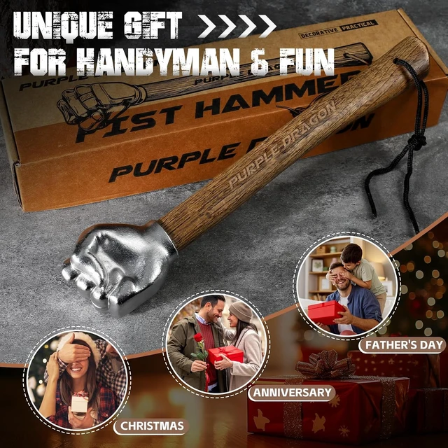 Alt view image 7 of 7 - 2 Lb Fist Hammer with Wooden Handle