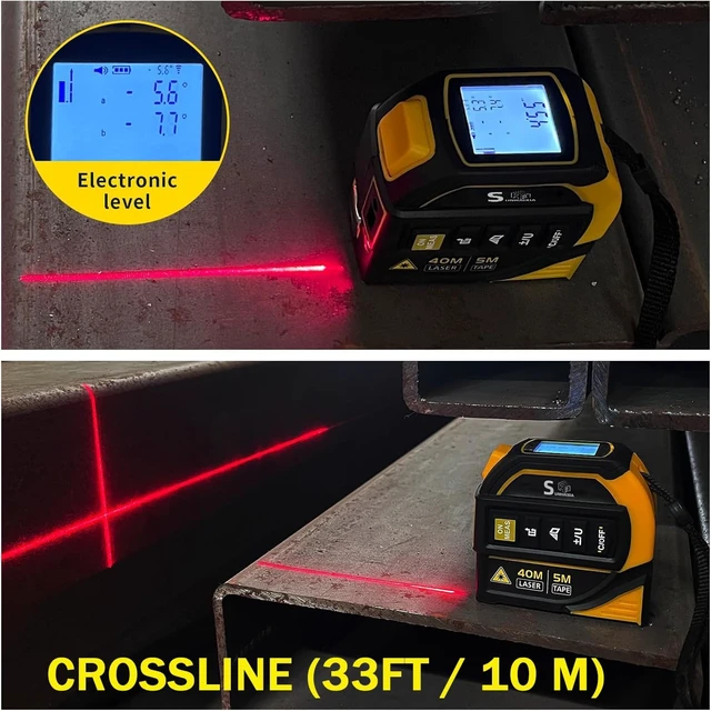 Alt view image 4 of 7 - 4-in-1 Laser Tape Measure with Crosshair Laser Level